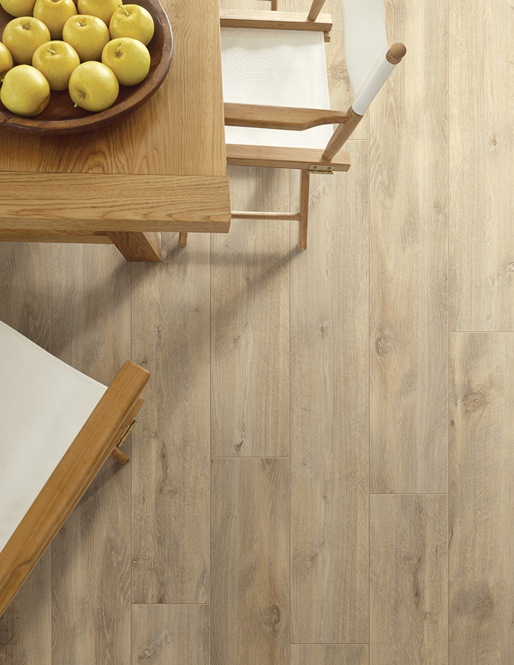 Overhead of vinyl flooring