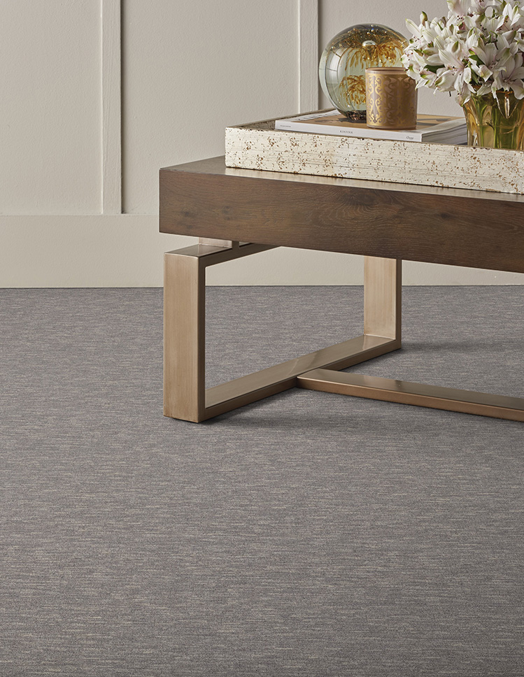 Installed carpet flooring in home