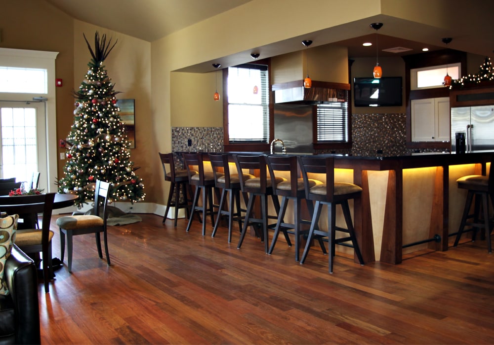 Brazilian cherry great hall floor