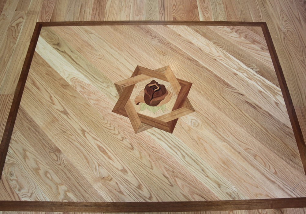 Hardwood in-lay entryway