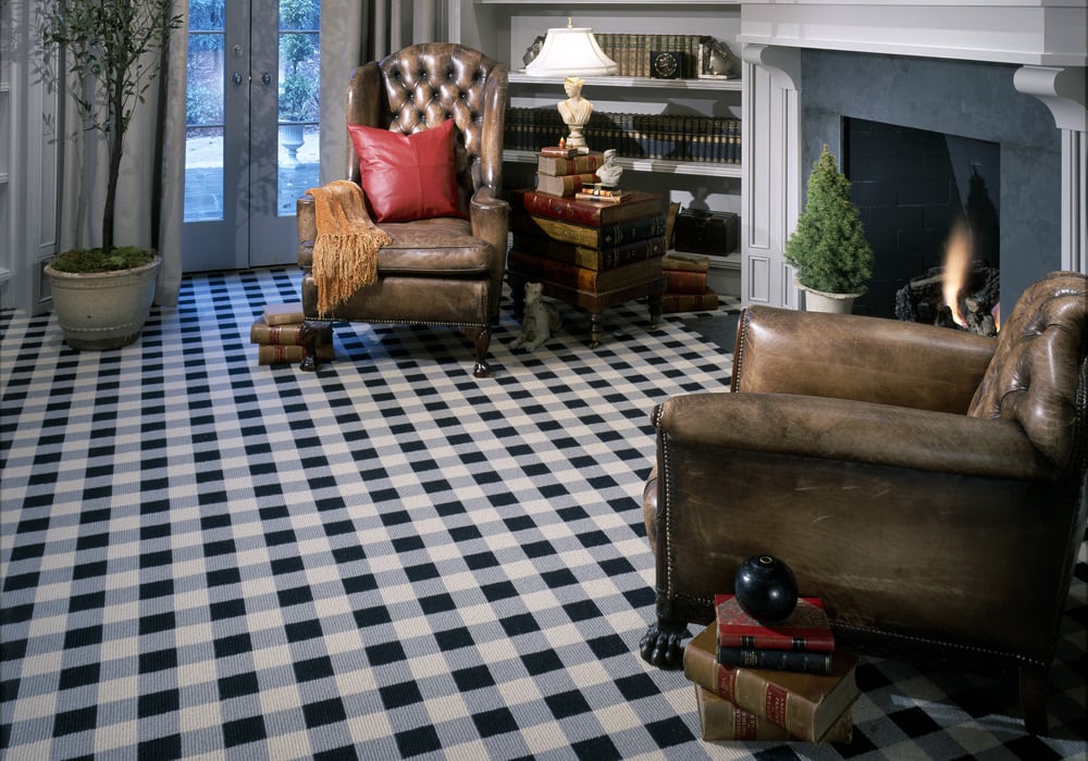 Karastan carpet french check