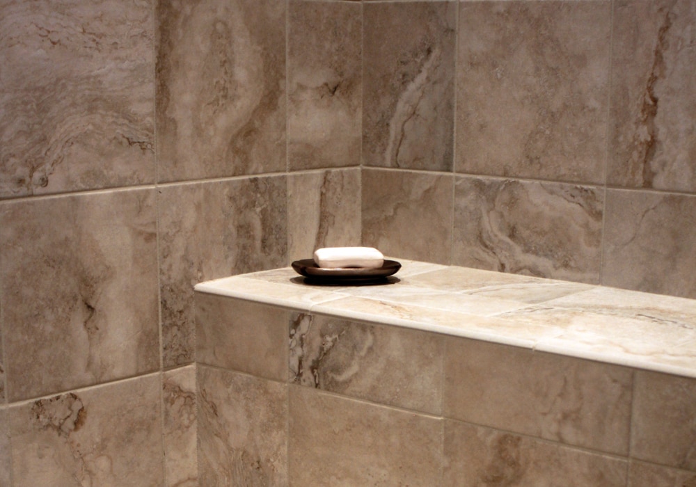 porcelain tile shower wall