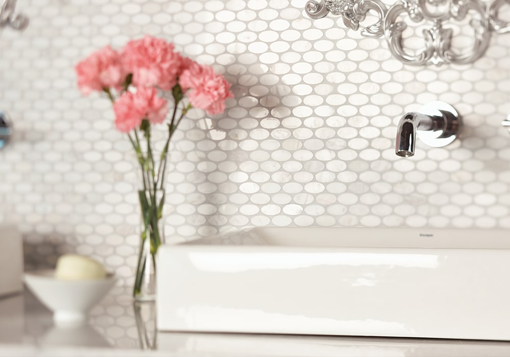 Marble First Snow Backsplash